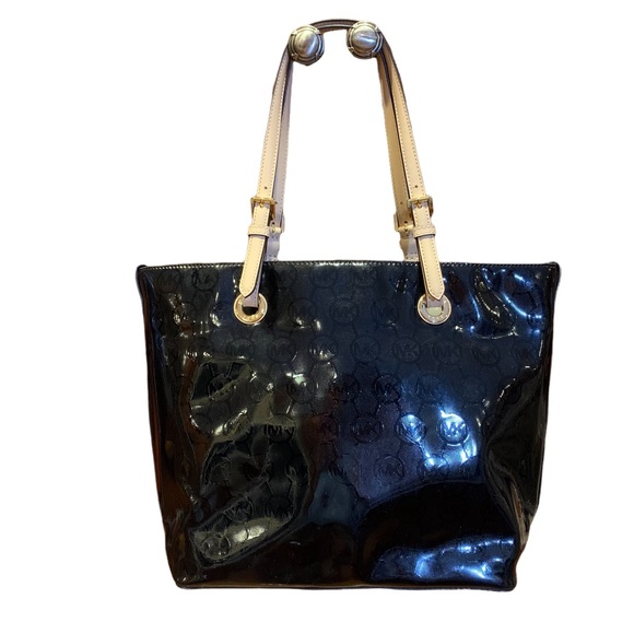 NWOT Michael Kors Black Patent Leather Tote‎ Handbag - Picture 3 of 14